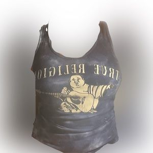 blue true religion tank top